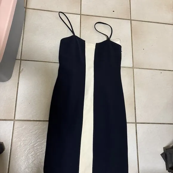 VALENTINO DRESS Authentic Classic NAVY WITH White Block 46 / 12