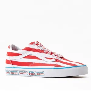 Vans &amp; Where’s Waldo Collab Sneakers, Red &amp; White in Size 7.5M