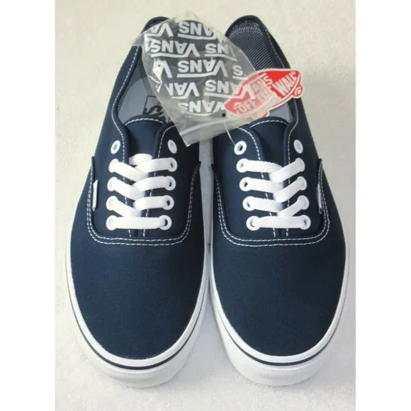 Vans Authentic Men's Dress Blues True White Canvas Skate shoes Sizes NIB