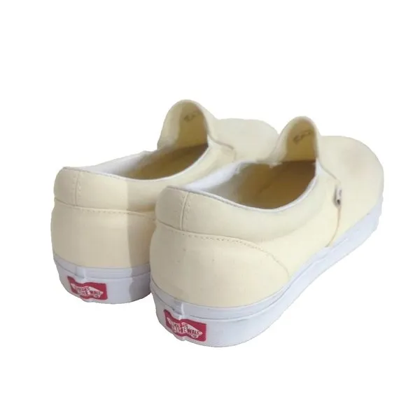 VANS Classic Slip-on Athletic Men's Shoes Breathable Canvas Ivory Size 16 - New