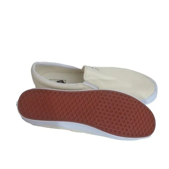 VANS Classic Slip-on Athletic Men's Shoes Breathable Canvas Ivory Size 16 - New