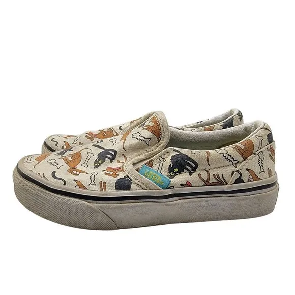 Vans Classic Slip-On The Simpsons Family Pets Cats &amp; Dogs Kids Size 12.5