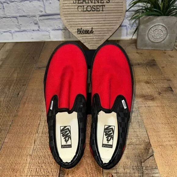 Vans Custom checkered canvas shoes unisex