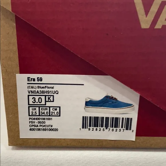 VANS ERA 59 KIDS SNEAKERS