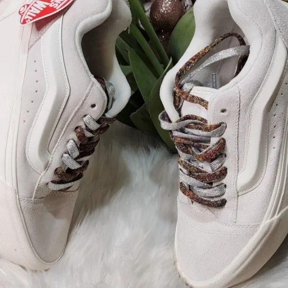 Vans Knu Stack Laces Multi White Sneakers Low-Top Platform Shoes 2023 W9.5 New