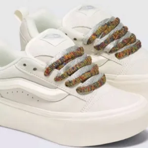 Vans Knu Stack Laces Multi White Sneakers Low-Top Platform Shoes 2023 W9.5 New