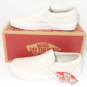 🆕Vans Moto Leather Classic Slip-On Shoes Birch