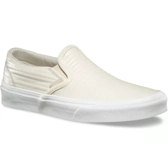 🆕Vans Moto Leather Classic Slip-On Shoes Birch