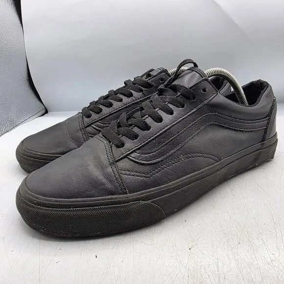 Vans Old Skool Classic Tumble Mens 10 Triple Black Mono Shoes Vansguard Protect