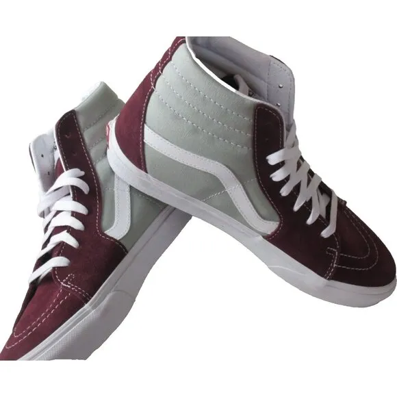 Vans Sk8-Hi Men's Classic Sport Port Royale Grey Canvas Suede shoes Sizes NIB