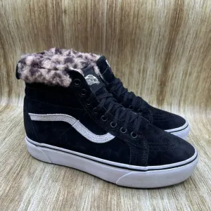 Vans Sk8-Hi Platform MTE Women's Size 8.5 All Weather Suede Black Sneakers Shoes