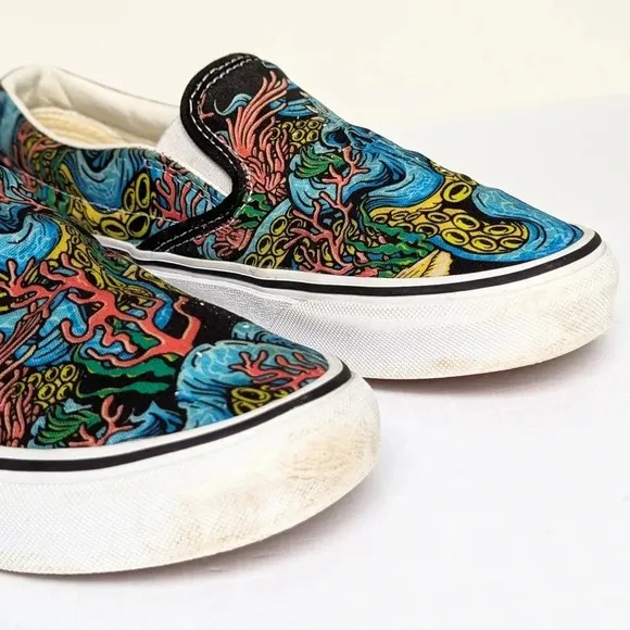 Vans Underwater Skate Classic Canvas Slip On Shoe Men 4 Women 5.5 VGUC
