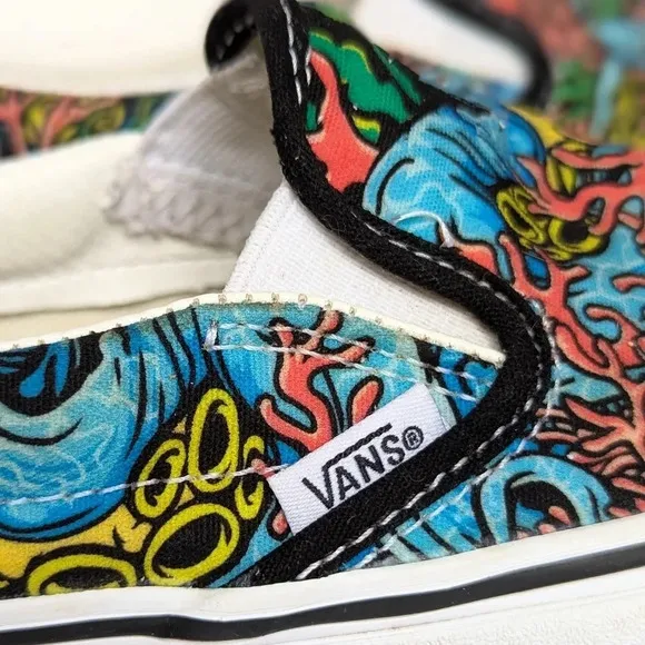 Vans Underwater Skate Classic Canvas Slip On Shoe Men 4 Women 5.5 VGUC