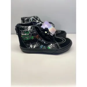 Vans X Disney 100 Year Villains Sk8-Hi Top Zip Shoes Sneakers Size 2.5 Kids