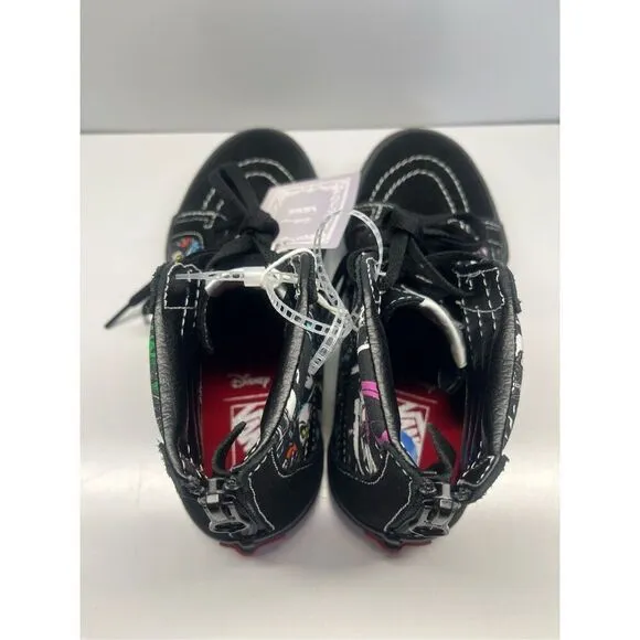 Vans X Disney 100 Year Villains Sk8-Hi Top Zip Shoes Sneakers Size 2.5 Kids
