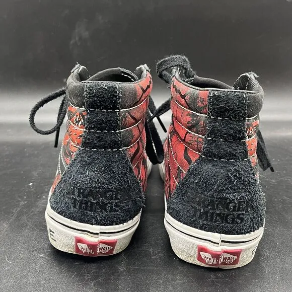 Vans X Stranger Things Sk8 Hi Sneakers Shoes M 6 W 7.5 Black Friends Don't Lie