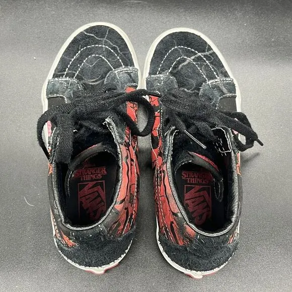 Vans X Stranger Things Sk8 Hi Sneakers Shoes M 6 W 7.5 Black Friends Don't Lie