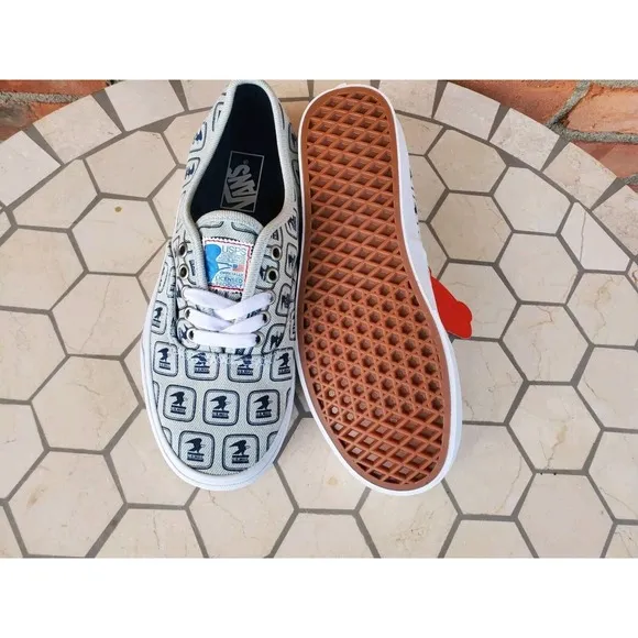 Vans x USPS Authentic Blue White Denim Shoes VN0A5KRDJZ8 RARE Men's Sz 8 Era