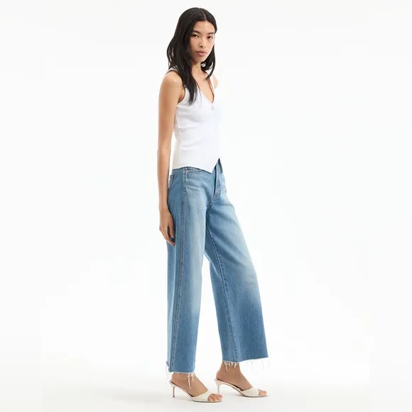 Veronica Beard Taylor Cropped High Rise Wide Leg in Enough Said NEW
