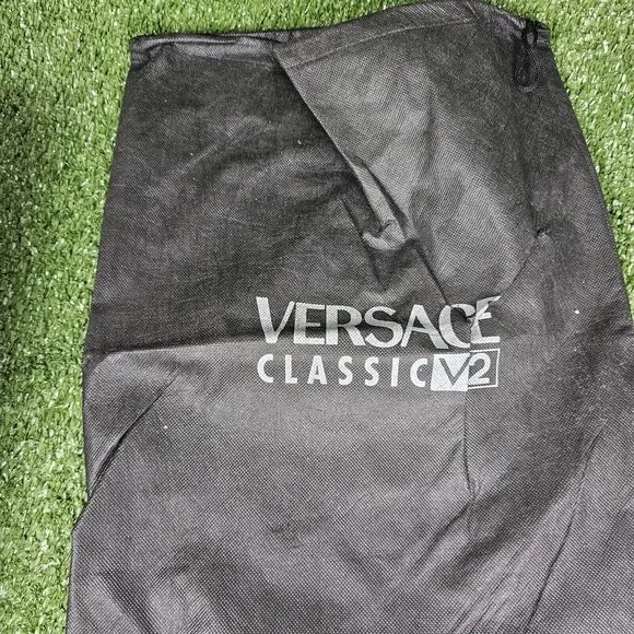 Versace V2 Classic Brown Square Toe‎ Oxford Plain Toe Mens Dress Shoes Size 9.5