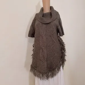 VERTIGO Women’s Turtleneck Sweater Brown Pullover Size Medium