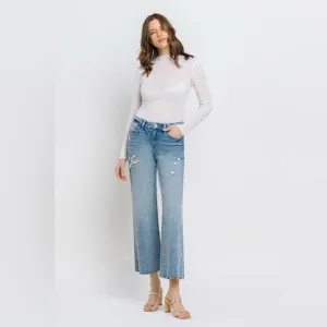 Vervet by Flying Monkey Mid Rise Crop Wide Leg Jeans