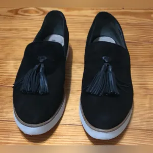 via spiga office dressing  women’ s leather Suede Shoes black. 6.5 M