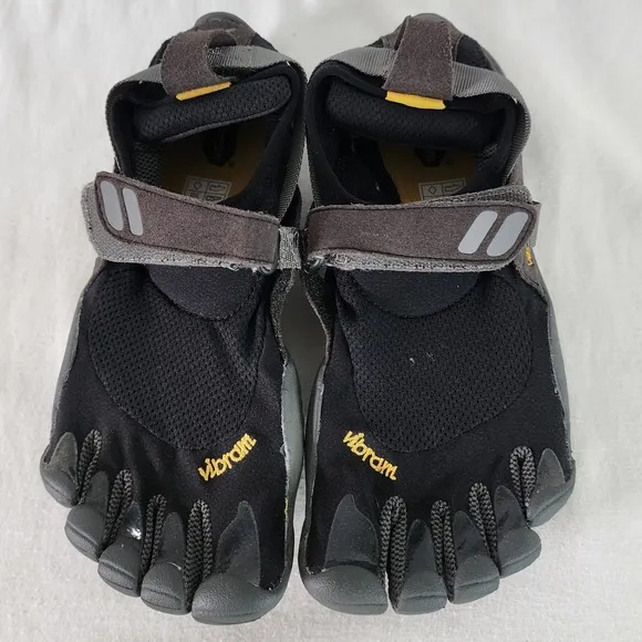 Vibram FiveFingers Athletic Toe Shoes Minimalist Running Black Gray Size 38