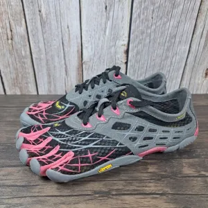 Vibram Fivefingers Seeya Toe Shoes Women's Sz 6.5-7 EU36 Black Gray Rose (NWOB)