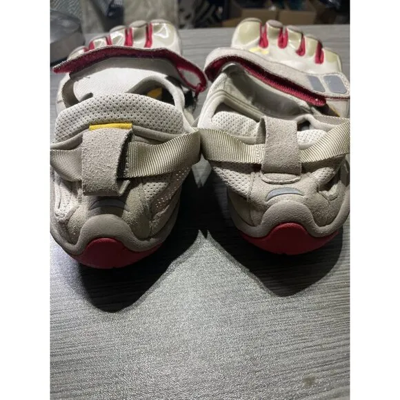 Vibram FiveFingers Toe Shoes Size 39 Beige &amp; Red Minimalist Trail Running Shoes