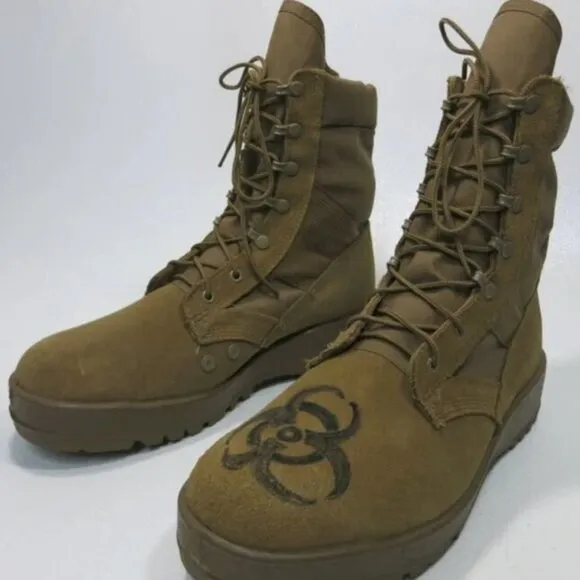Vibram SPE1C1-17-D-1004 798 Hot Weather Army Combat Boots Coyote Tan Suede 10 W