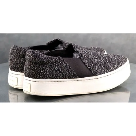 Vince $180 Women's Platform Slip Ons Sneakers Shoes Size 7 Gray Black
