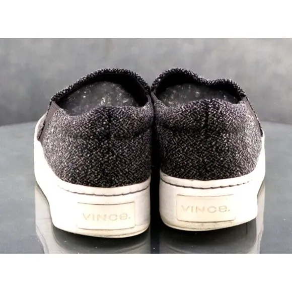 Vince $180 Women's Platform Slip Ons Sneakers Shoes Size 7 Gray Black