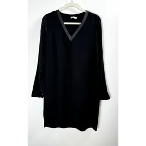 Vince. Black Modern Minimalist Old Money Quiet Luxury Designer Chic Sheath Dress