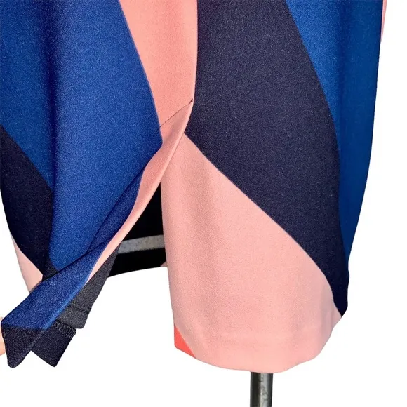 Vince Camuto Geometric Colorblock Elegant Modern Shift Dress