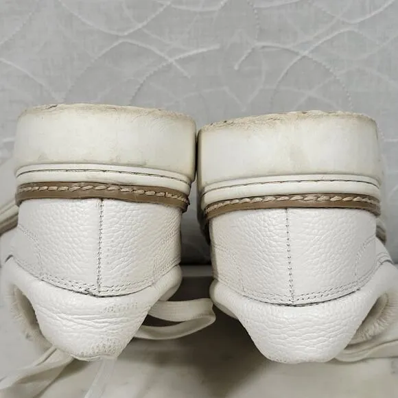 Vince Camuto Rezelli Platform Sneakers Womens 7.5 White Leather Lace-Up Shoes