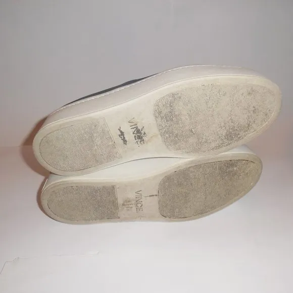 Vince Warner Nubuck Leather Platform Zip Casual‎ Sneakers Shoes 7.5