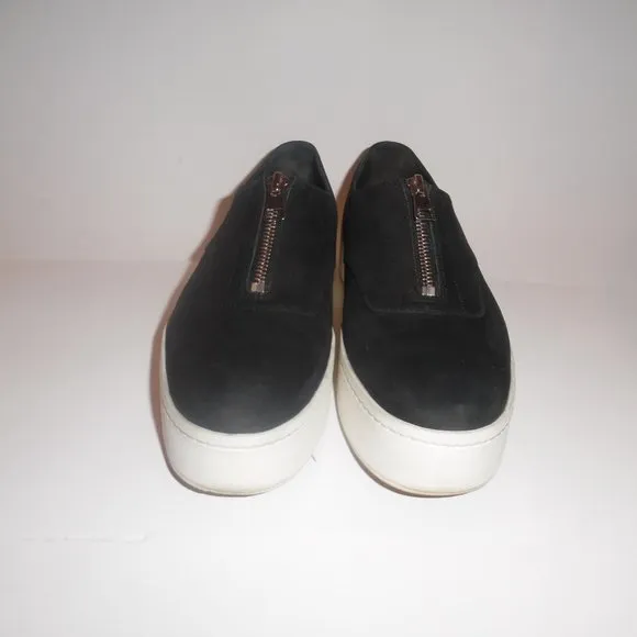 Vince Warner Nubuck Leather Platform Zip Casual‎ Sneakers Shoes 7.5