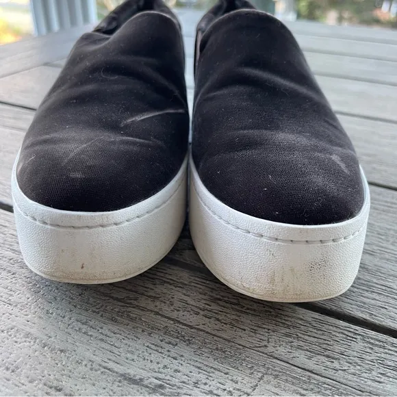 Vince Warren Brown Velvet Slip-On Platform Shoes Womens Size 7.5