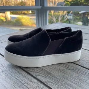 Vince Warren Brown Velvet Slip-On Platform Shoes Womens Size 7.5