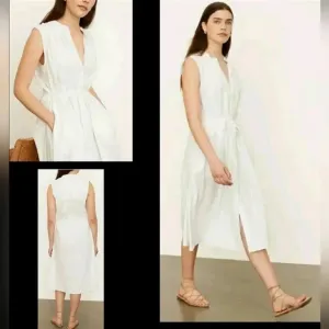 Vince White Cotton Dress New