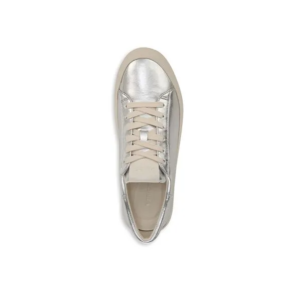 VINCE. Womens Silver Debossed Lightweight Gabi Platform Sneakers Shoes 5.5 M