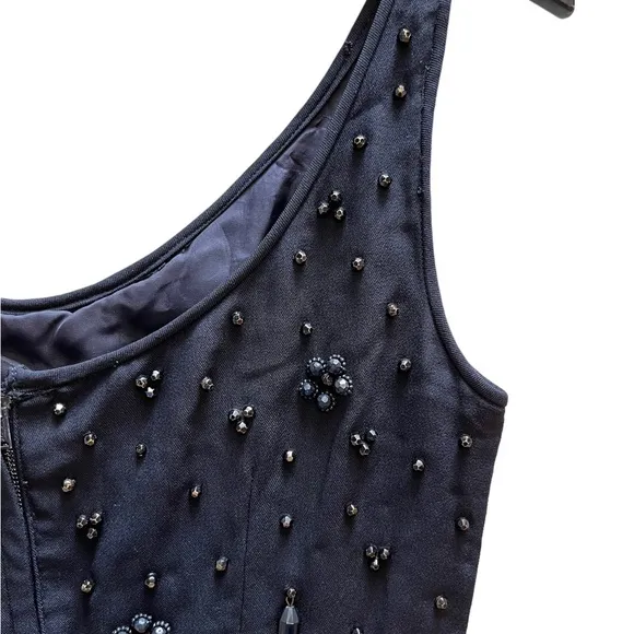 Vintage 1960’s handmade black beaded dress