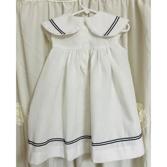 Vintage Bow Age Classic Sailor Dress with Jacket 3T