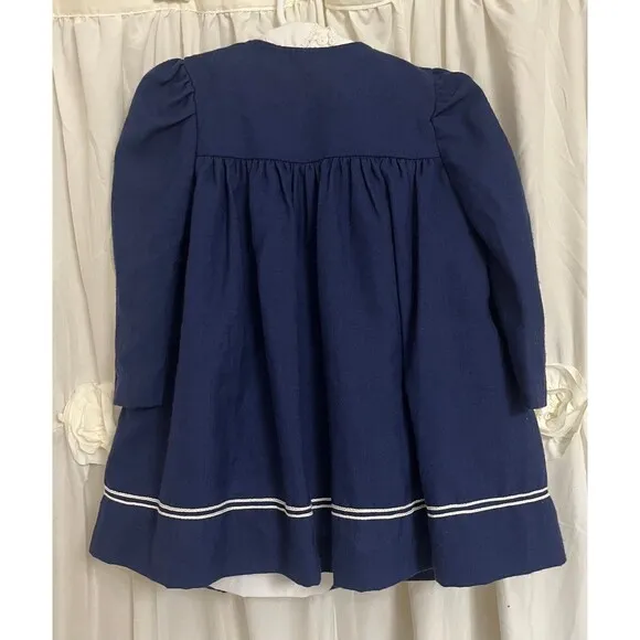 Vintage Bow Age Classic Sailor Dress with Jacket 3T