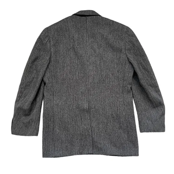 Vintage | Brown Grey 100% Wool Oversized Single Breasted Blazer