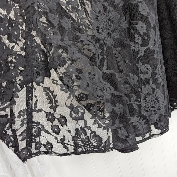 VINTAGE Chenelli Paris Strapless Velvet Lace Fit &amp; Flare Dress Sz 11