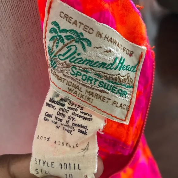Vintage Diamond Head Sportswear Hawaiian Dress Waikiki