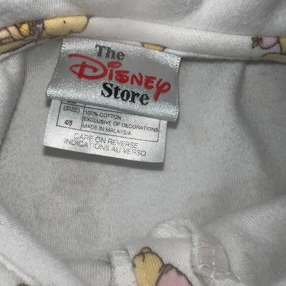 Vintage Disney Classic Winnie the pooh embroidered button up cotton dress 4/5