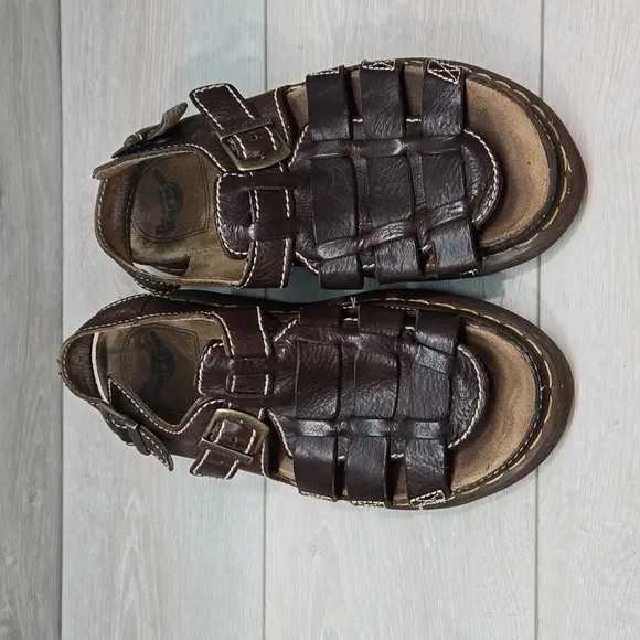 Vintage Dr.Martens Men 8092 Fisherman Chunky Tractor Platform Sandals shoes